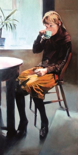 Obraz do salonu artysty Jan Dubrowin pod tytułem Zimny dzień