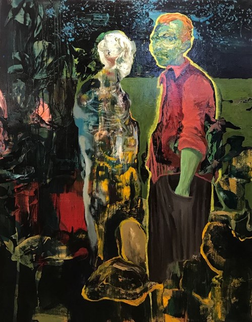 Obraz do salonu artysty Tomasz Tobolewski pod tytułem Vincent spotyka śmierć