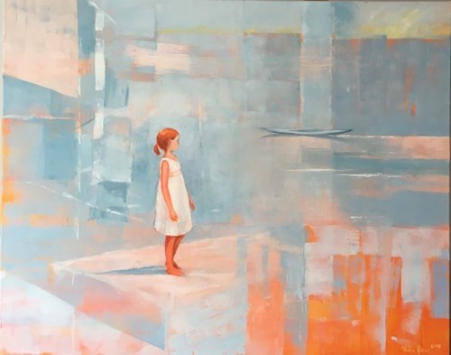 Living room painting by Ilona Herc titled ILONA HERC, THE WALK, 2019
