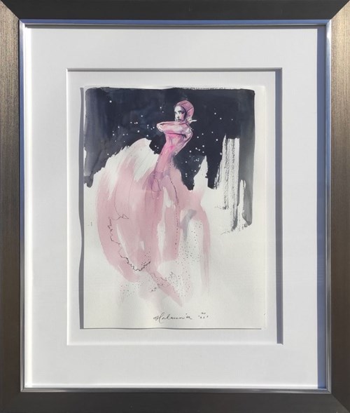 Obraz do salonu artysty Anna Halarewicz pod tytułem Dama wsród gwiazd