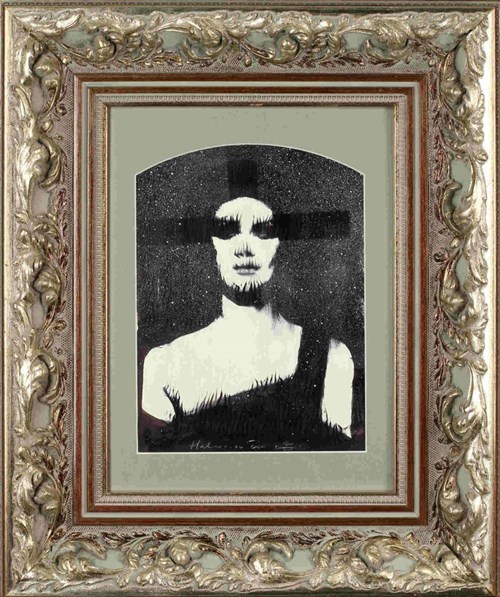 Obraz do salonu artysty Anna Halarewicz pod tytułem Portret z krzyżem