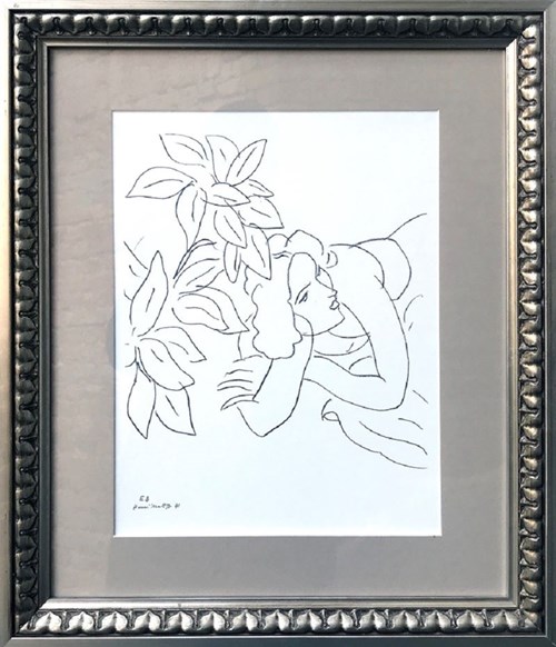 Grafika do salonu artysty Henri Matisse pod tytułem Bez tytułu