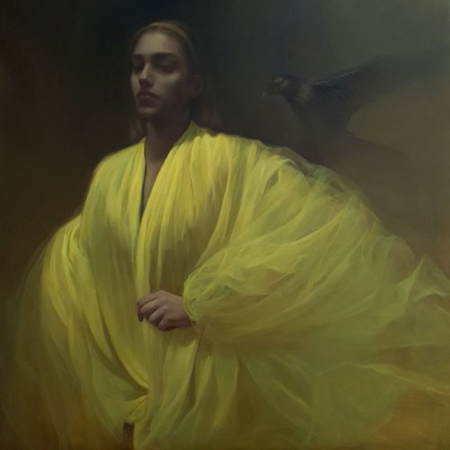 Obraz do salonu artysty Marzena Machaj pod tytułem W cieniu świetlistych żółcieni