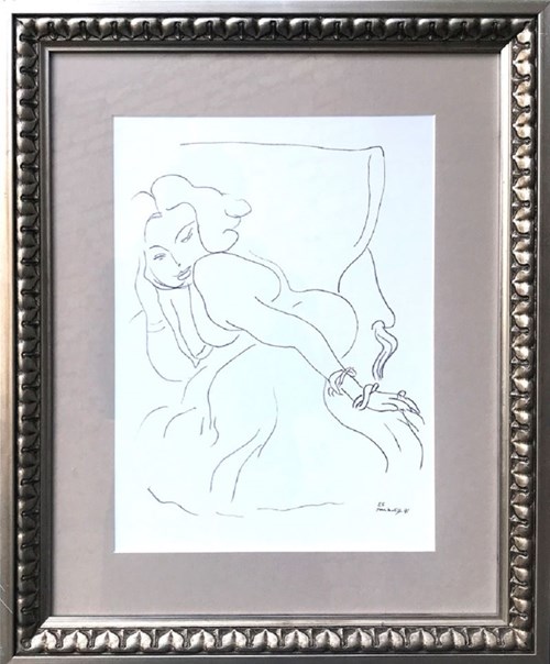 Grafika do salonu artysty Henri Matisse pod tytułem Bez tytułu