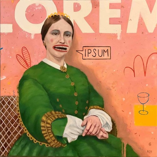 Living room painting by Grzegorz Kufel titled Lorem Ipsum