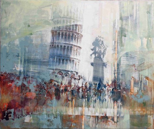 Living room painting by Andrzej Filipowicz titled Pisa