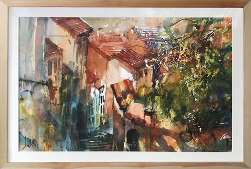 Living room painting by Krzysztof Ludwin titled BELLAGIO