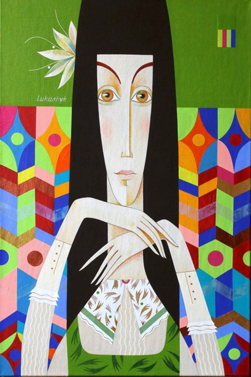 Living room painting by Neli Lukashyk titled Nicole