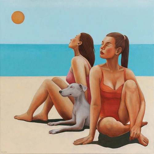 Living room painting by Paulina Rychter titled Bathed in Sunlight