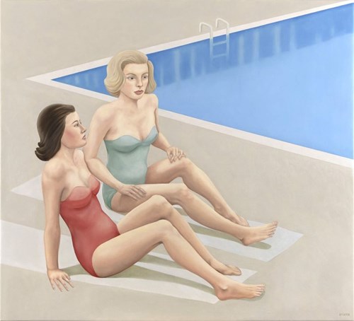 Living room painting by Paulina Rychter titled Pool