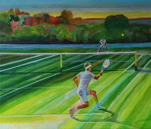 Obraz do salonu artysty Agata Lis pod tytułem Tennis players