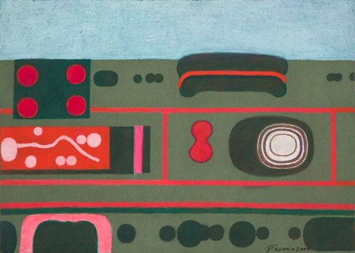 Living room painting by Jan Tarasin titled Objects
