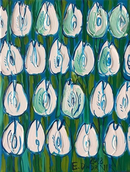 Obraz do salonu artysty Edward Dwurnik pod tytułem Białe tulipany