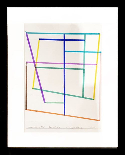 Living room painting by Włodzimierz Pawlak titled Drawing
