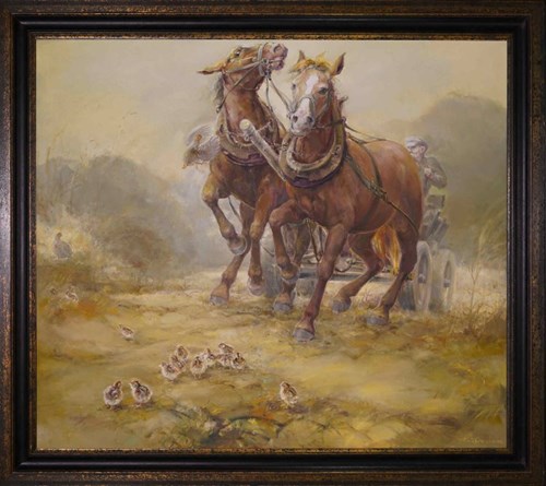 Living room painting by Daniel Pielucha titled Cart