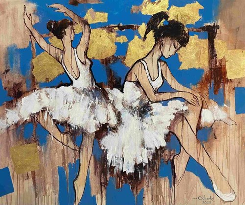 Living room painting by Eugeniusz Ochonko titled Inspiration del danza