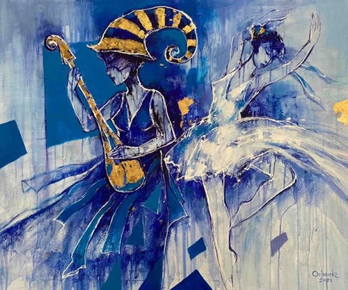 Obraz do salonu artysty Eugeniusz Ochonko pod tytułem Misteriosa musica del baile