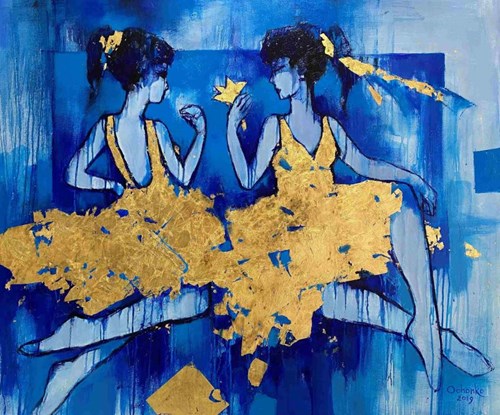 Obraz do salonu artysty Eugeniusz Ochonko pod tytułem Misterios imaginactiones del baile