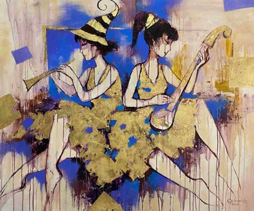 Obraz do salonu artysty Eugeniusz Ochonko pod tytułem Magica musica de la danza