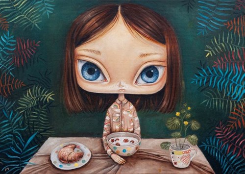 Living room painting by Paulina Góra titled Meal