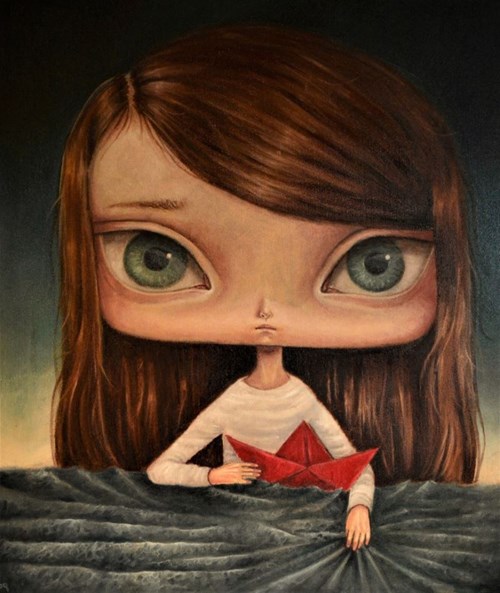 Obraz do salonu artysty Paulina Góra pod tytułem Czerwona łódka