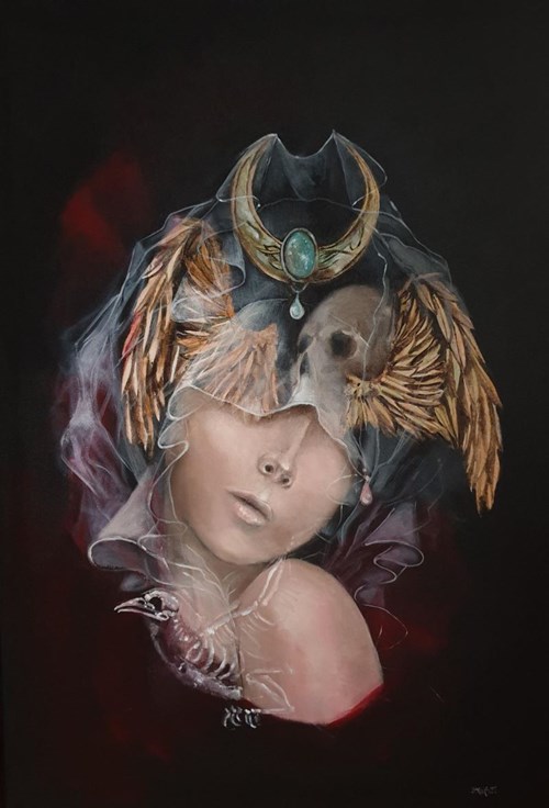 Obraz do salonu artysty Żaneta Chłostowska - Szwaczka pod tytułem Demon i panna Prym