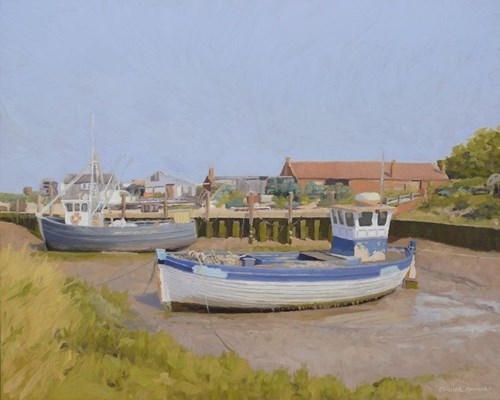 Obraz do salonu artysty Michał Janicki pod tytułem Port rybacki w Norfolk