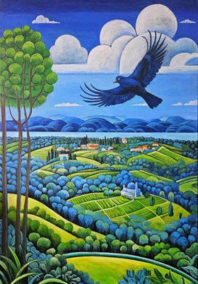 Flight Over the Bubble Forest