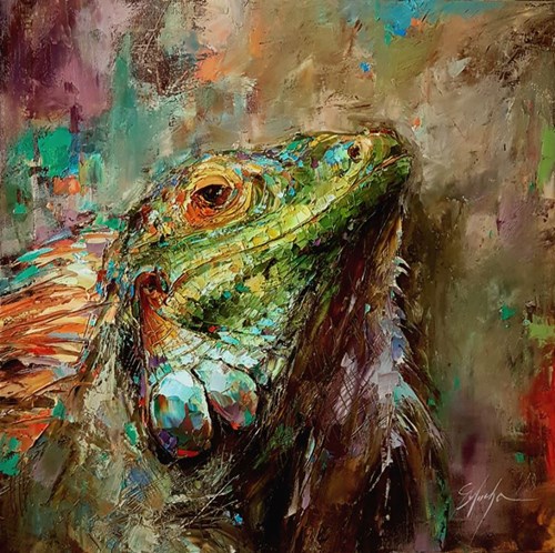 Obraz do salonu artysty Grażyna Mucha pod tytułem Iguana