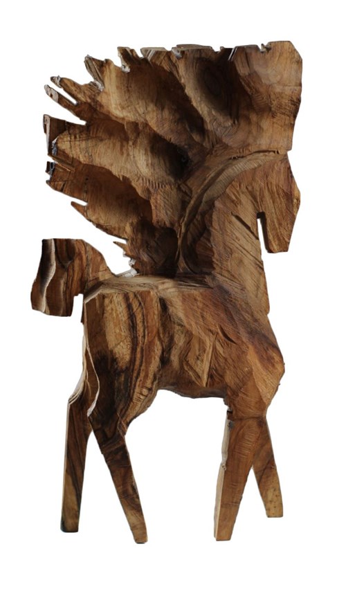 Living room sculpture by Zbigniew Bury titled Beskid Horse