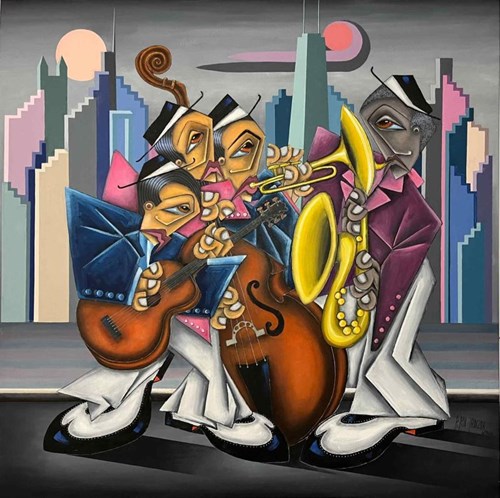 Obraz do salonu artysty Robert Jadczak pod tytułem Chicago jazz
