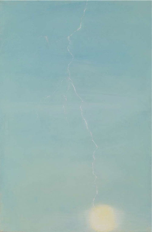 Living room painting by Cyryl Polaczek titled Lightning hit the Sun
