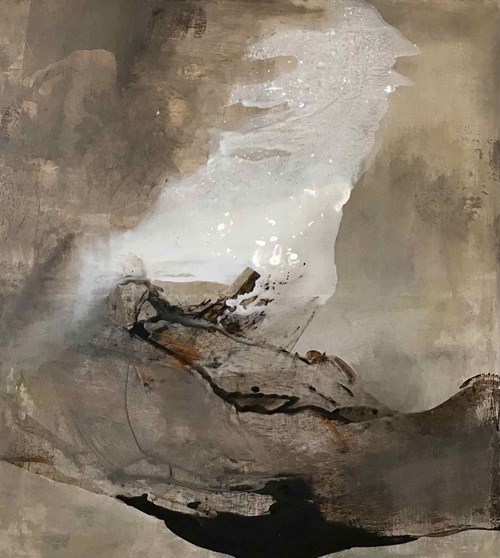 Living room painting by Danuta Leszczyńska titled Sonata