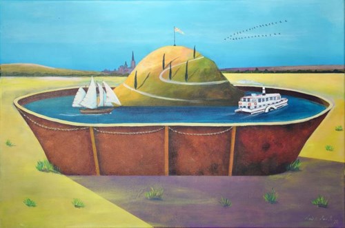 Obraz do salonu artysty Luiza Los-Pławszewska pod tytułem Dookoła horyzontu