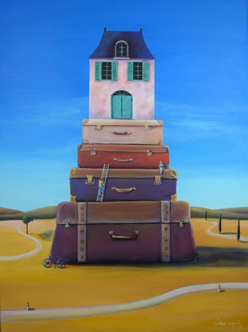 Obraz do salonu artysty Luiza Los-Pławszewska pod tytułem Z życia na walizkach
