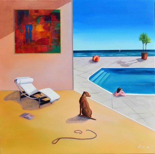 Living room painting by Luiza Los-Pławszewska titled Summer Bliss
