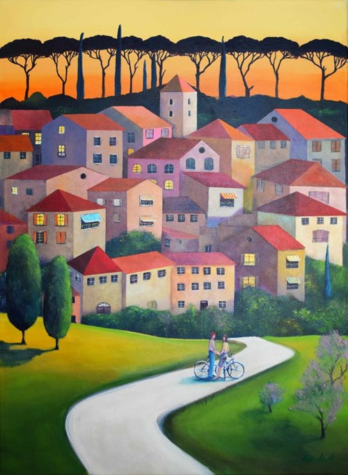 Obraz do salonu artysty Luiza Los-Pławszewska pod tytułem Rendez-vous za miastem
