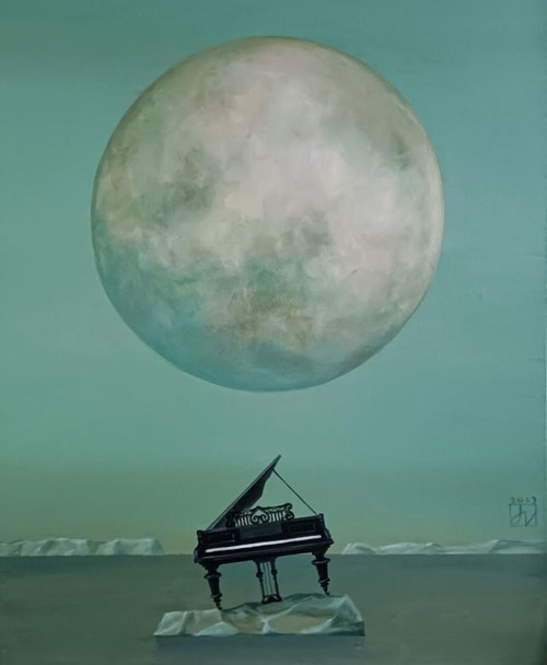 Obraz do salonu artysty Jadwiga Wolska pod tytułem Fortepian