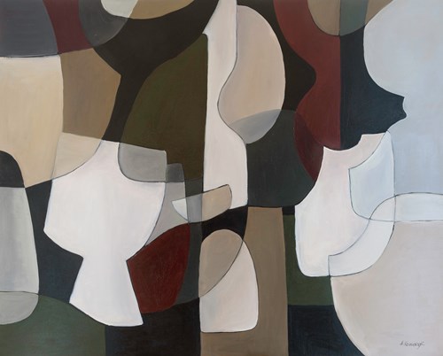 Living room painting by Agnieszka Krawczyk titled Forms no. 9