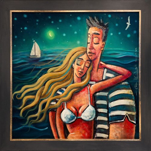 Living room painting by Adam Kołakowski titled Windy Love