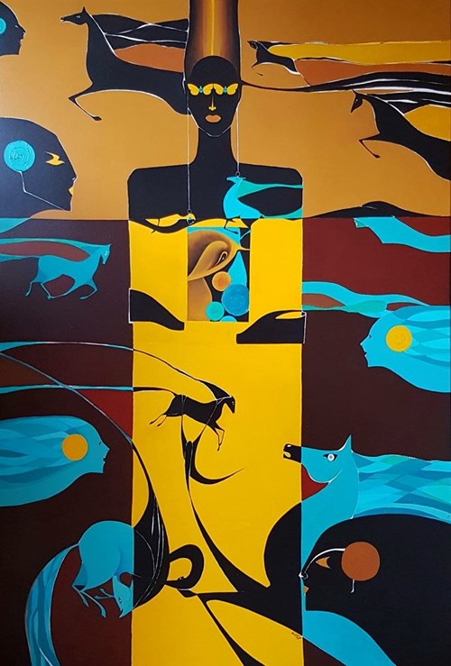 Obraz do salonu artysty Artur Smoła pod tytułem Złota ochra