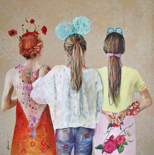 Obraz do salonu artysty Agnieszka Banasiak pod tytułem Cisza, a taka piękna z cyklu Przyjaciółki