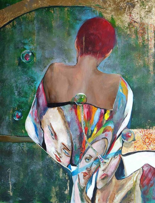 Obraz do salonu artysty Agnieszka Banasiak pod tytułem Kobieca Kwadratura koła