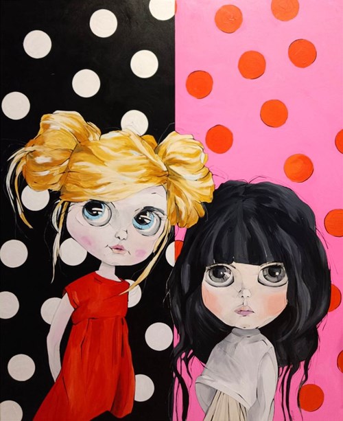 Obraz do salonu artysty Sylwia Wenska pod tytułem Dollsy - Sisters