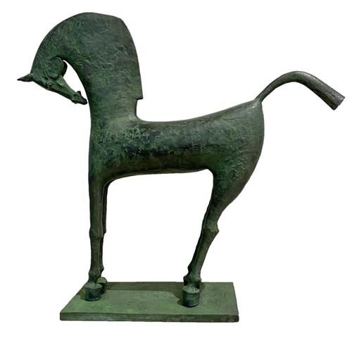 Living room sculpture by Zbigniew Jarocki titled Ancient Horse (1 of 1)