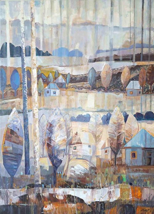 Living room painting by Dariusz Piekut titled Roztocze Fairy Tale 293