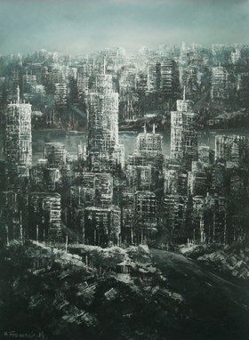 View of the riverside thicket