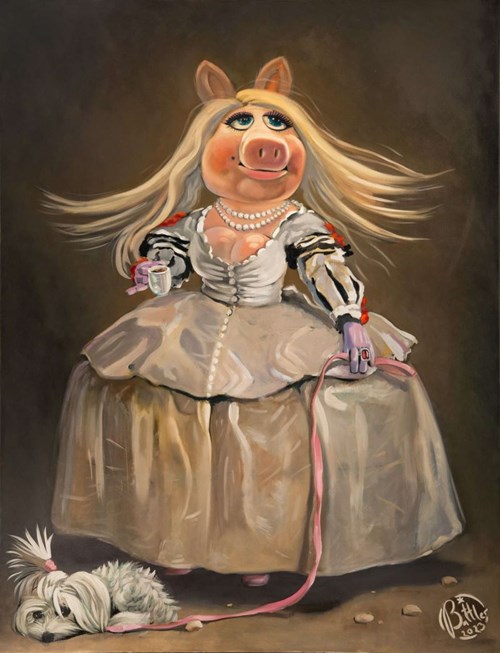 Obraz do salonu artysty Battler pod tytułem Infantka Piggy