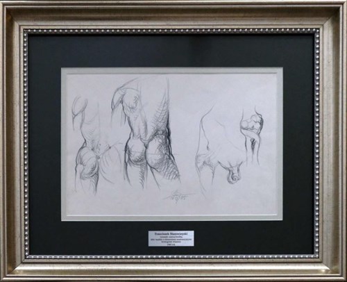 Obraz do salonu artysty Franciszek Starowieyski pod tytułem Akty męskie z elementami anatomicznymi