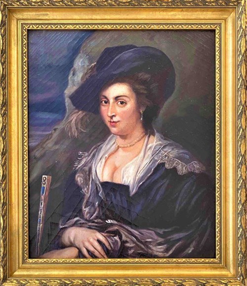Obraz do salonu artysty Artysta Nierozpoznany pod tytułem Ritratto di donna według Rubensa, XIX w.